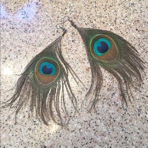 Peacock Feather Earrings