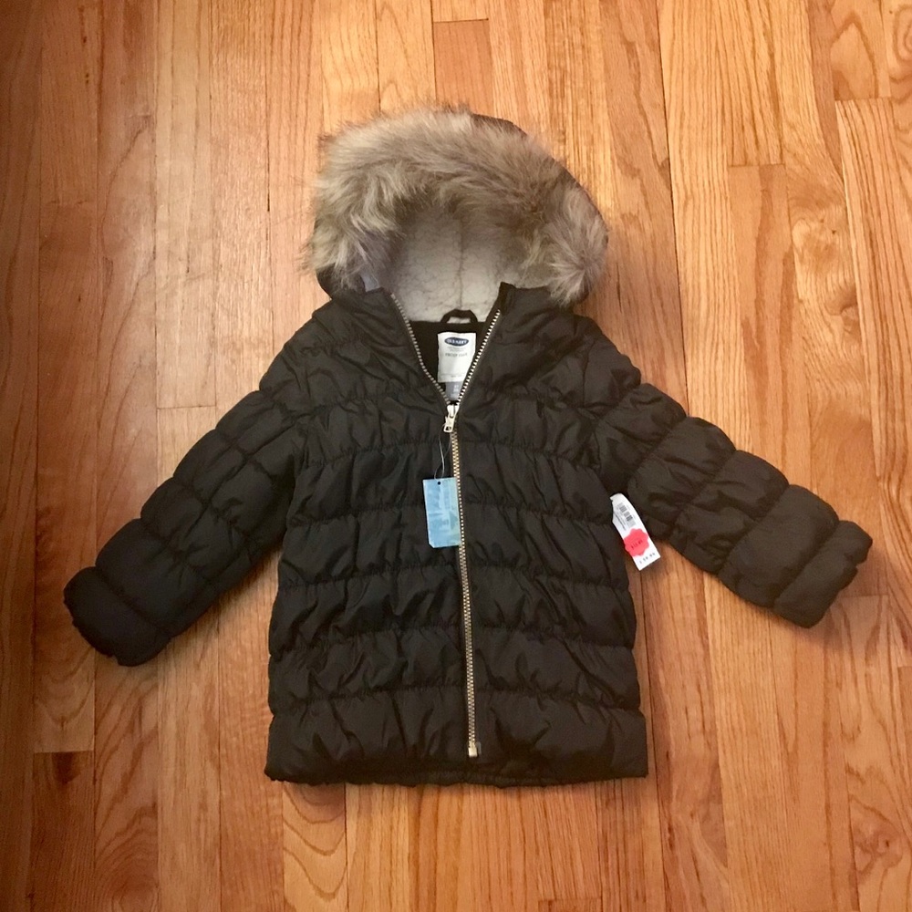Black Puffer Kids Coat