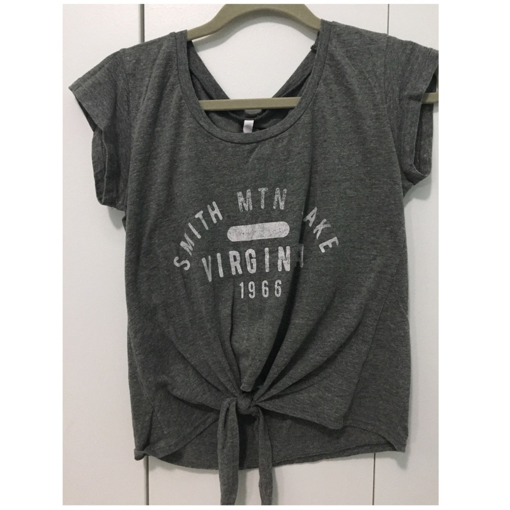 Gray Short Sleeve with Tie