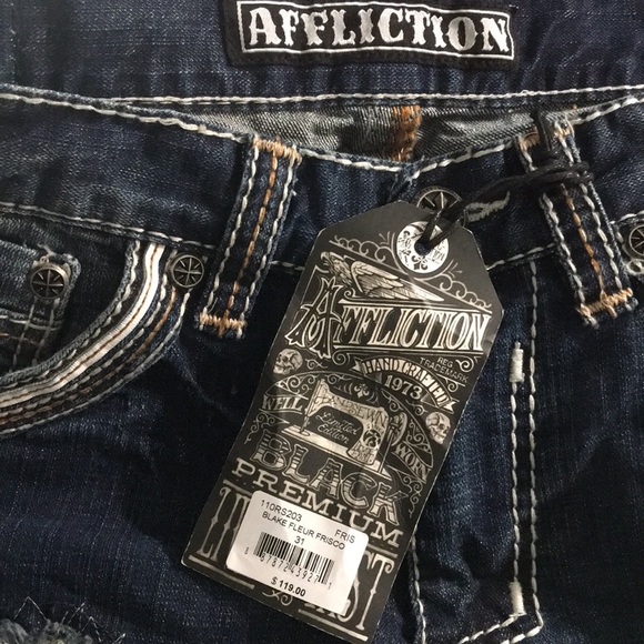 🆕Affliction Jeans -Blake Fleur Frisco Men’s Jeans - Picture 3 of 11