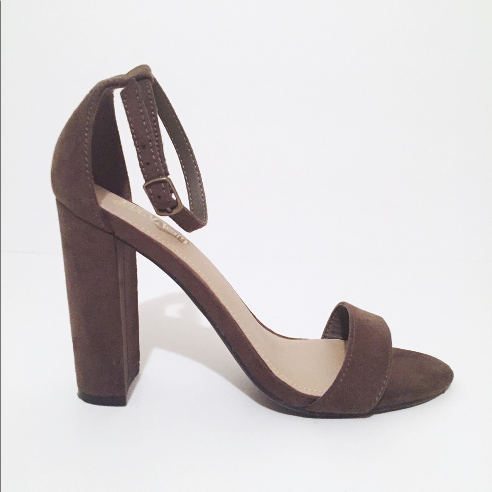 Brash Olive Chunky Heels