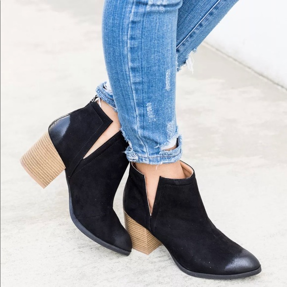 qupid black booties