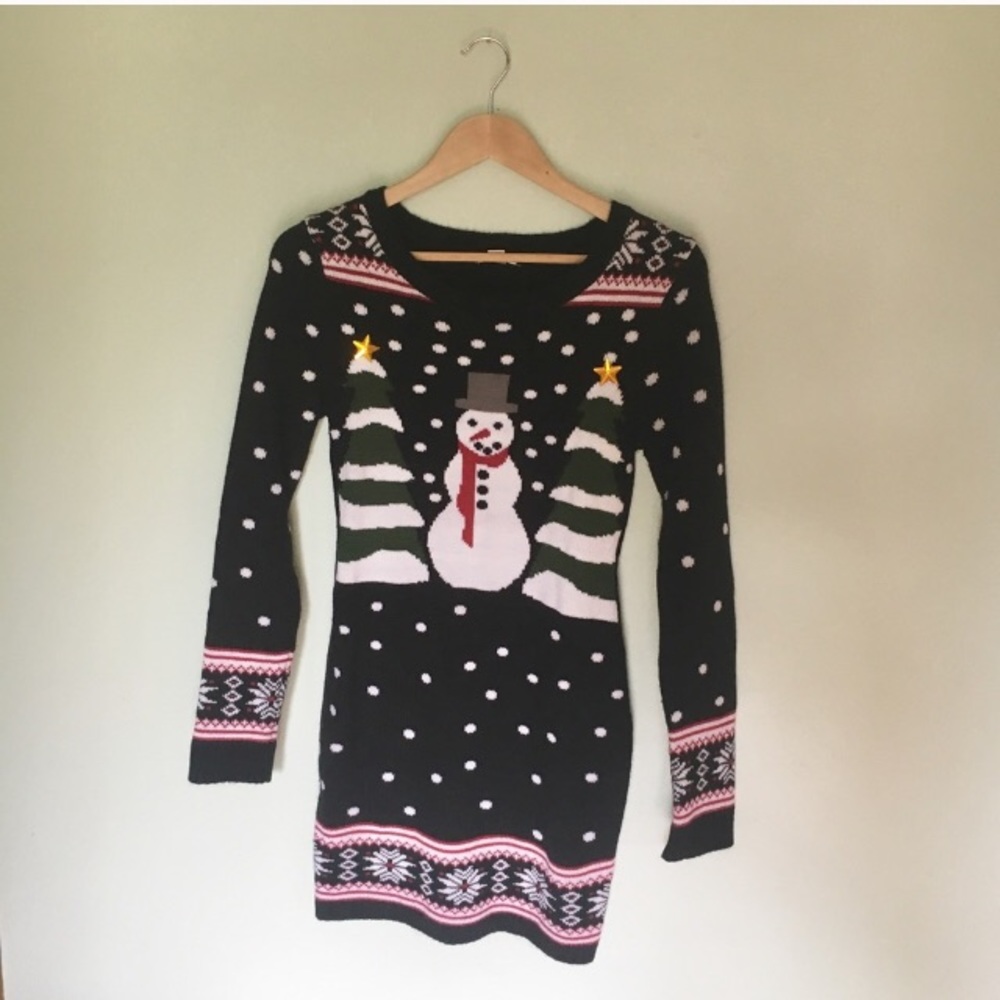 ⛄️❄️Snowman Christmas sweater dress