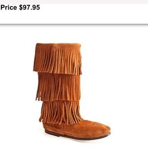 LC Lauren Conrad Fringe Suede Boots