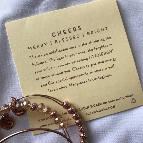 NWOT Alex & Ani Cheers : Bangle set of three - Picture 5 of 5