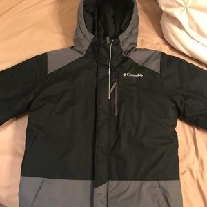 Boys Black and grey Columbia winter coat