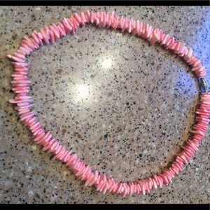 Pink Puka Shell Necklace