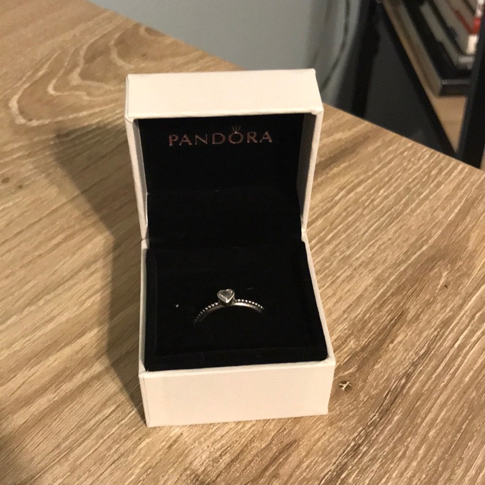 NWOT Authentic Pandora One Love Ring, Clear CZ