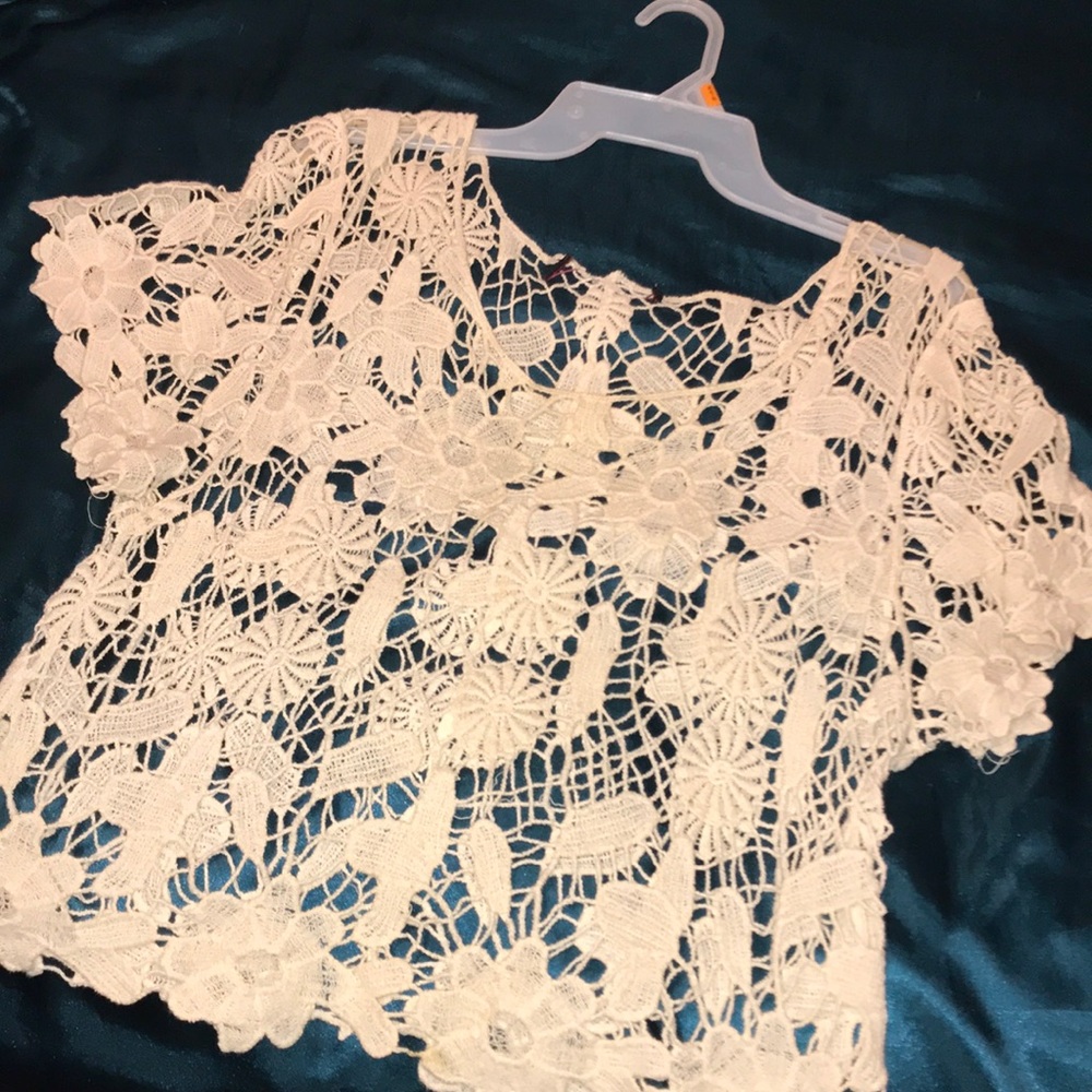 Flower lace shirt