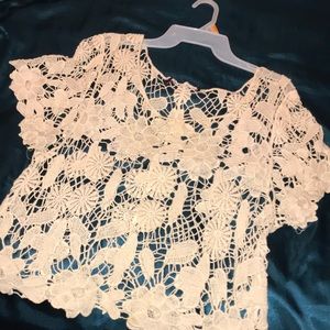Flower lace shirt