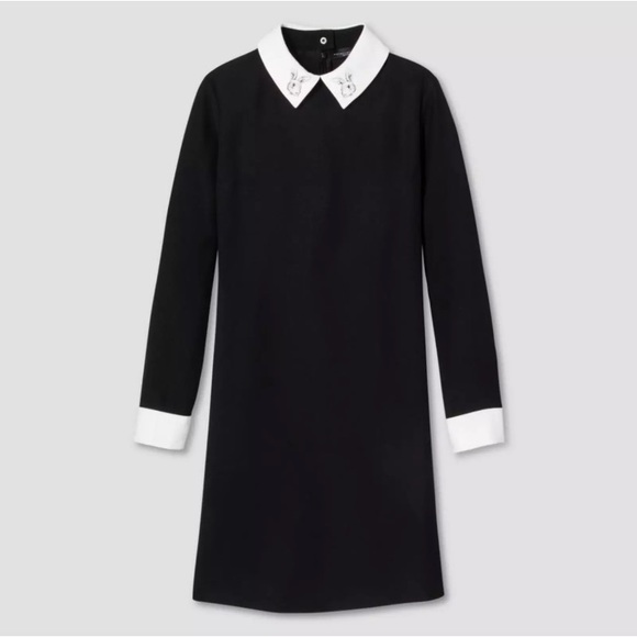Victoria Beckham Dress Rabbit Peter Pan Collar - Picture 2 of 4