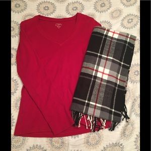 Loft - V-neck Long Sleeve Tee