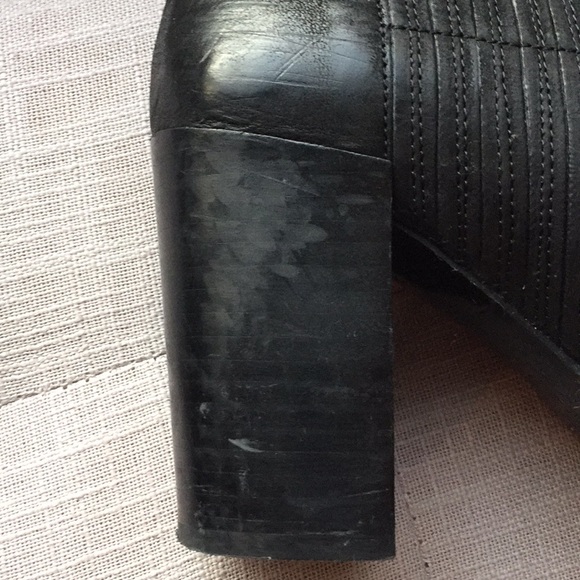 Black All Saints Jinx Leather Booties - Picture 4 of 8