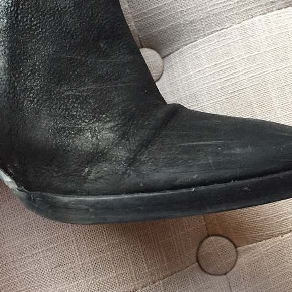 Black All Saints Jinx Leather Booties - Picture 5 of 8