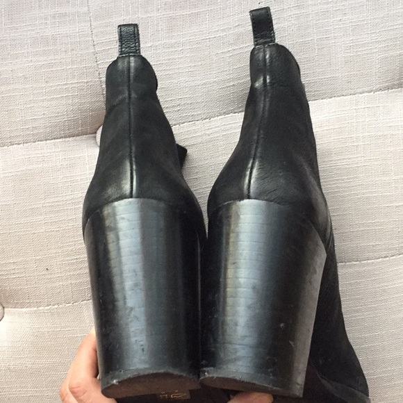 Black All Saints Jinx Leather Booties - Picture 6 of 8