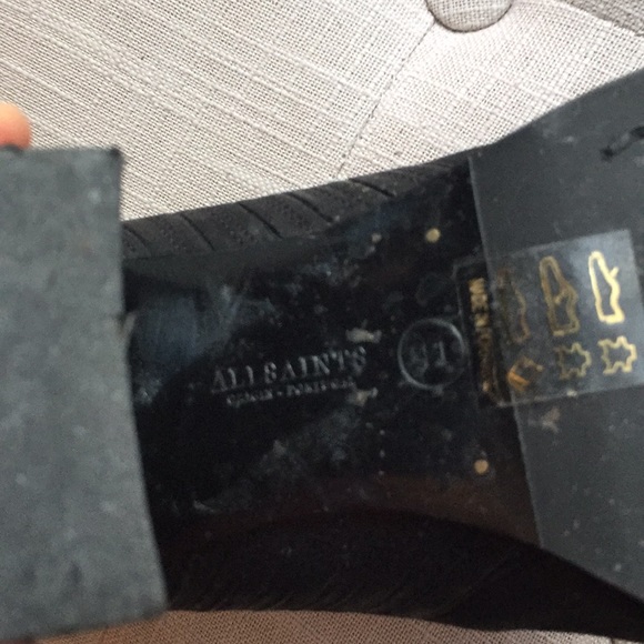 Black All Saints Jinx Leather Booties - Picture 8 of 8