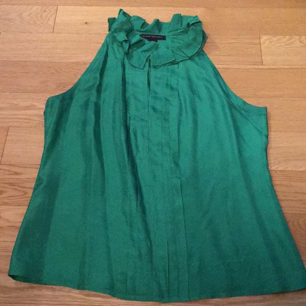 Emerald silk blouse