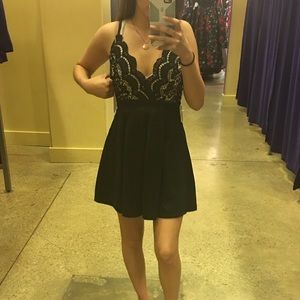 black and tan short dress