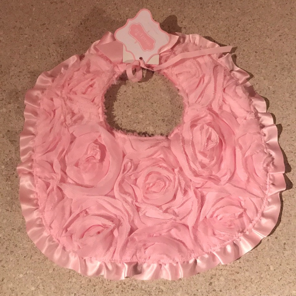 Brand New Baby Girl Pink Bib and Bloomers
