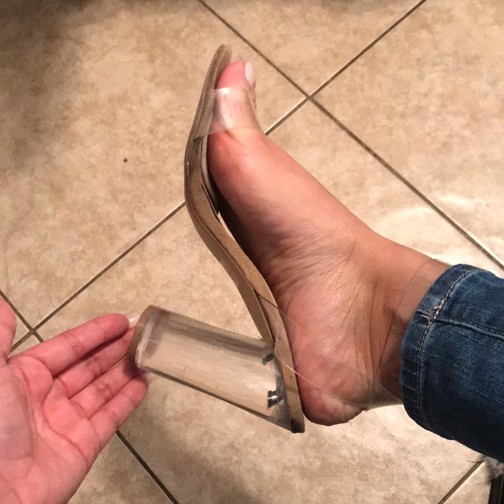 Steve Madden clear heels