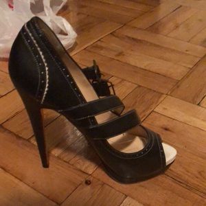 Christian Louboutin Mary Jane black leather pumps