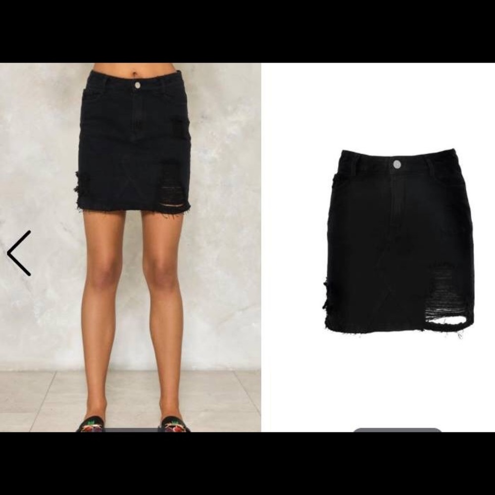 Black Denim Skirt-missing tags but brand new
