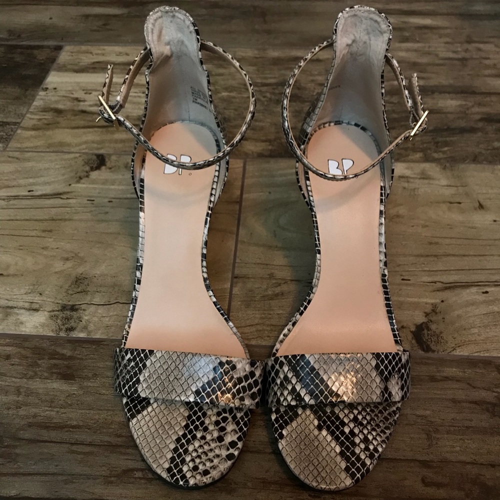[Nordstrom] BP faux snakeskin sandals 3in heel