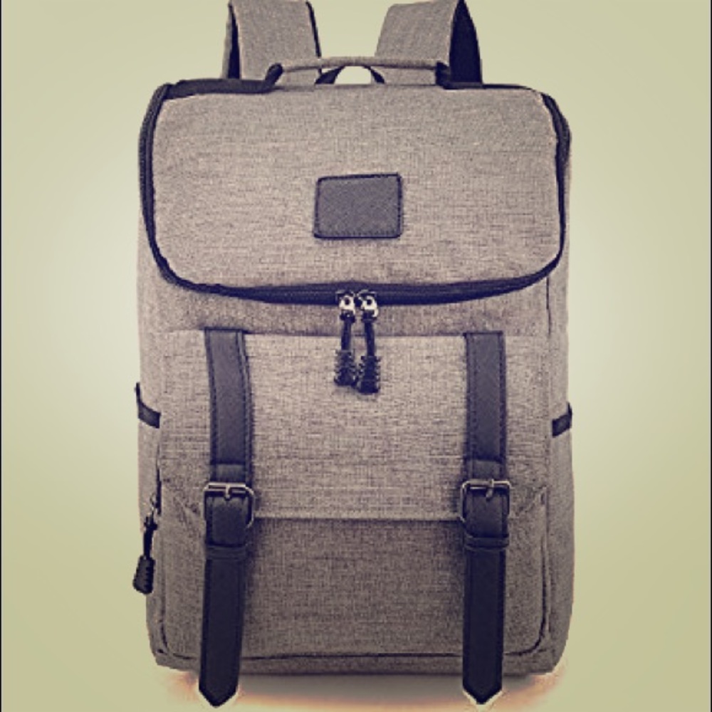 Black and gray backpack 🎒