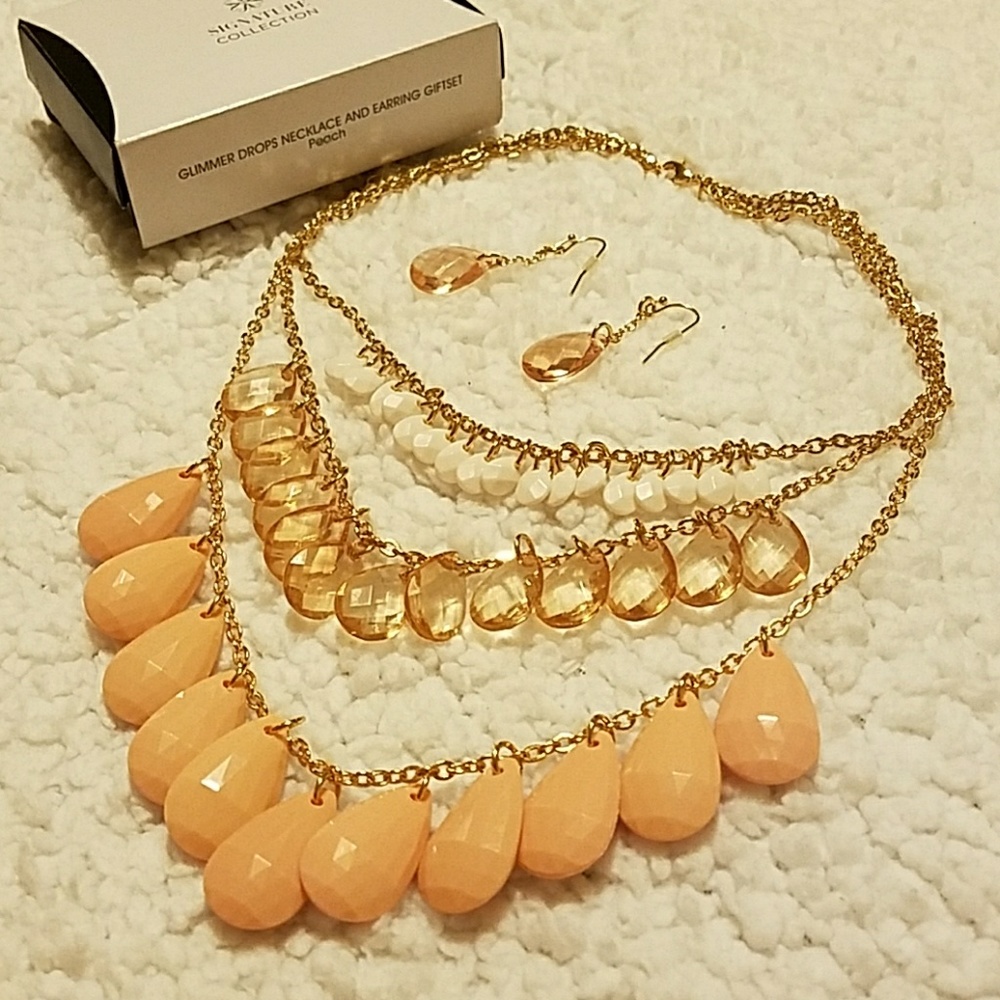 Necklace and earrings jewelry set - Picture 2 of 4