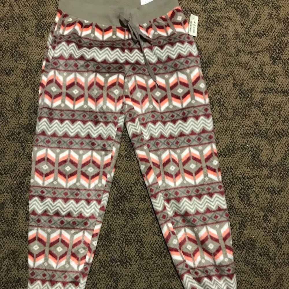 Fuzzy patterned skinny joggers