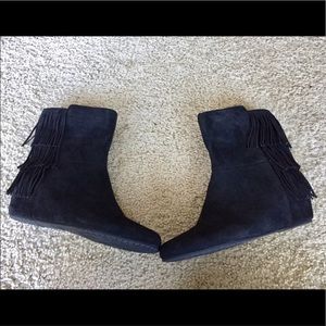 Isola “Tricia” Fringe Boho Ankle Boots