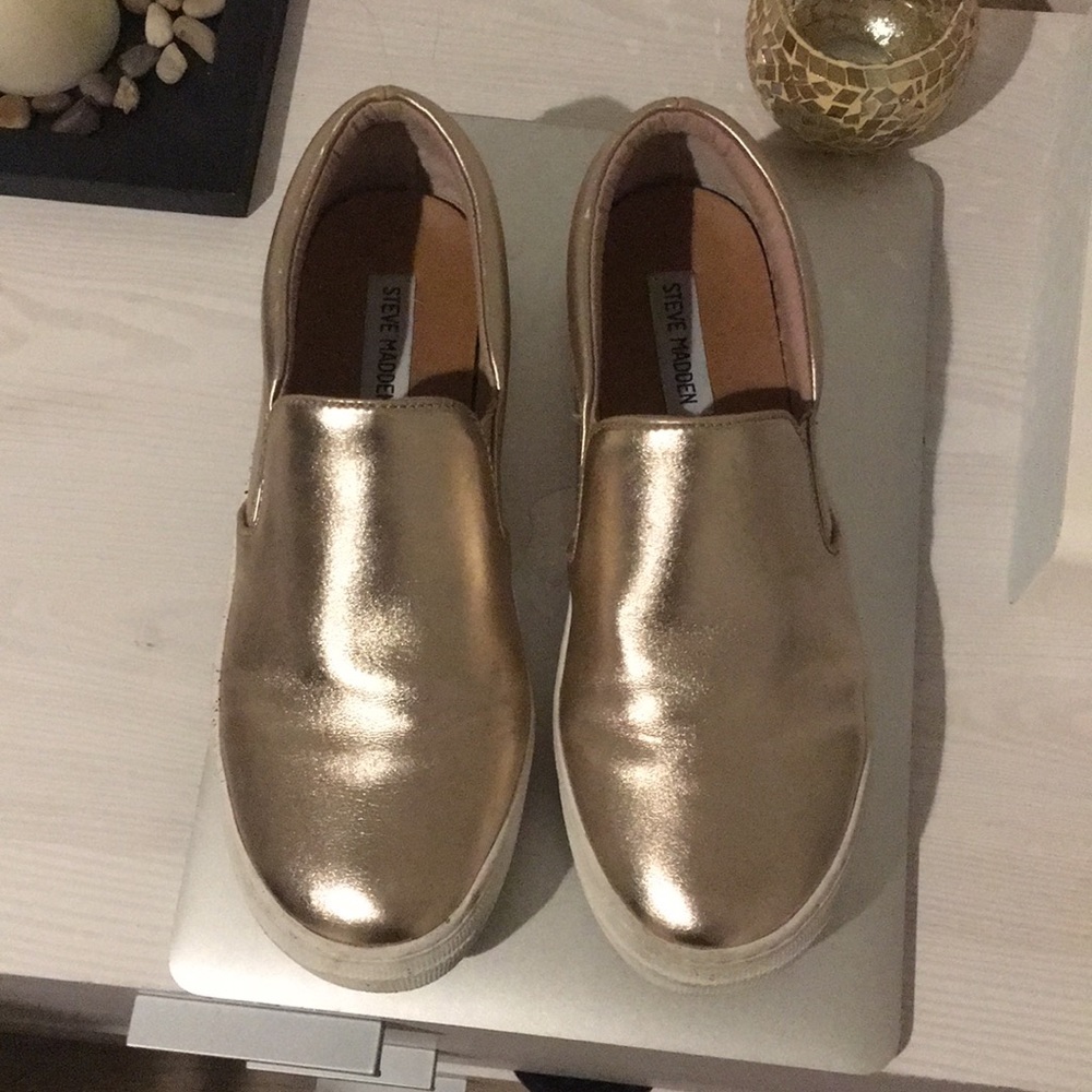 Steve Madden rose gold sneaker slides