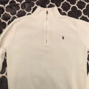 Polo Ralph Lauren White Quarter-Zip Pullover