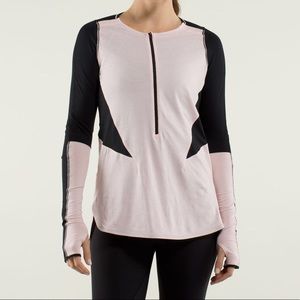 Lululemon Black / Pink Ride Inside Long Sleeve Sz6