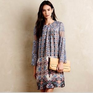 Anthropologie Halli tunic dress with embroidery