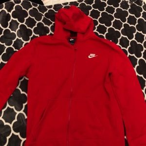 Nike Full-Zip Red Sweatshirt - Worn Once