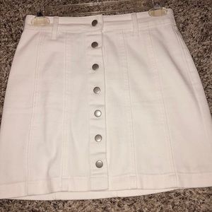 White button up skirt