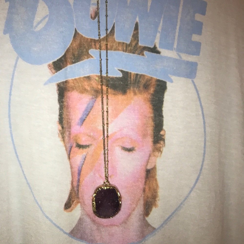 Purple stone necklace