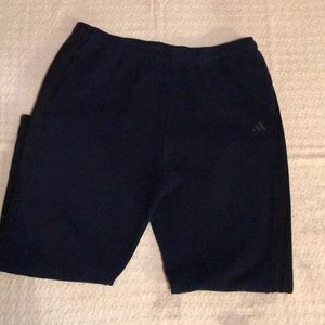 Adidas Mens XXL Fleece Sweatpants /Black-Blue