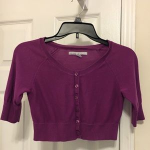 Old Navy Women's Small Cropped Cardigan in Purple