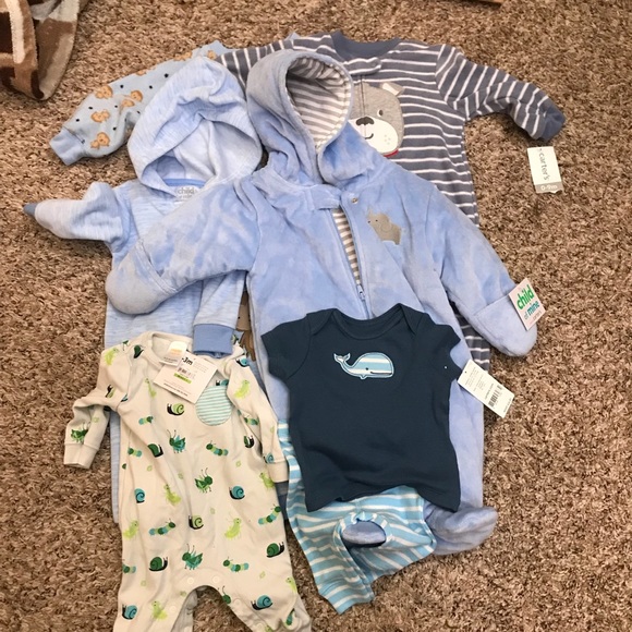 Carter's Other - 7 piece fleece warm winter bunting clothes sac lot