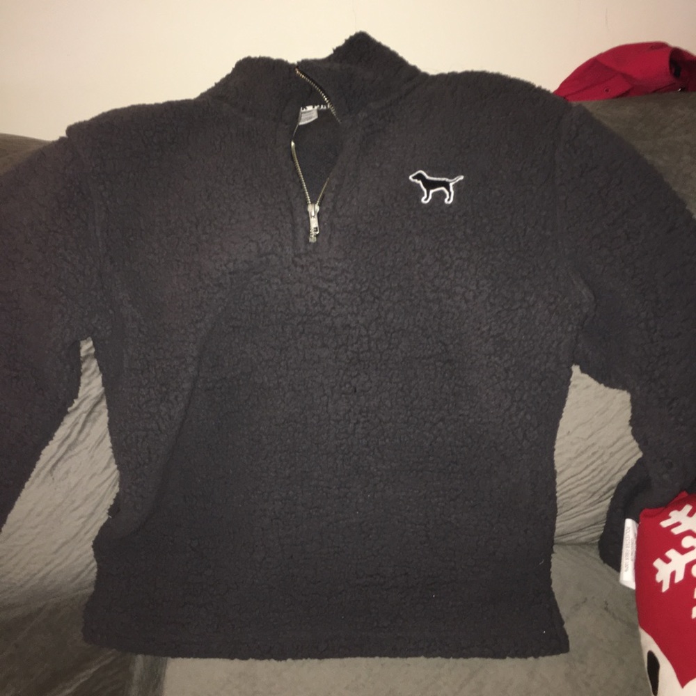 Victoria's Secret PINK Sherpa half-zip jacket XS