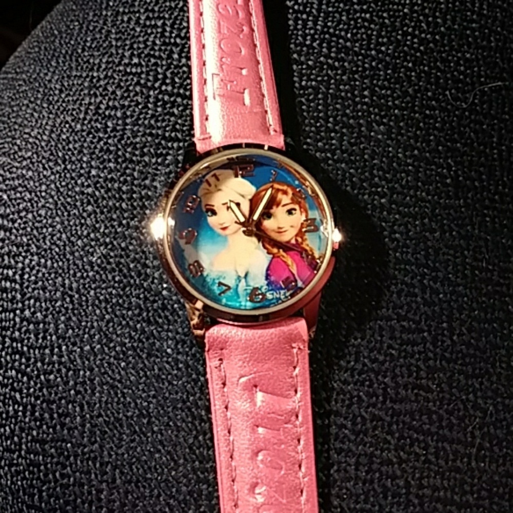 SOLD New never worn Frozen watch pink leather band