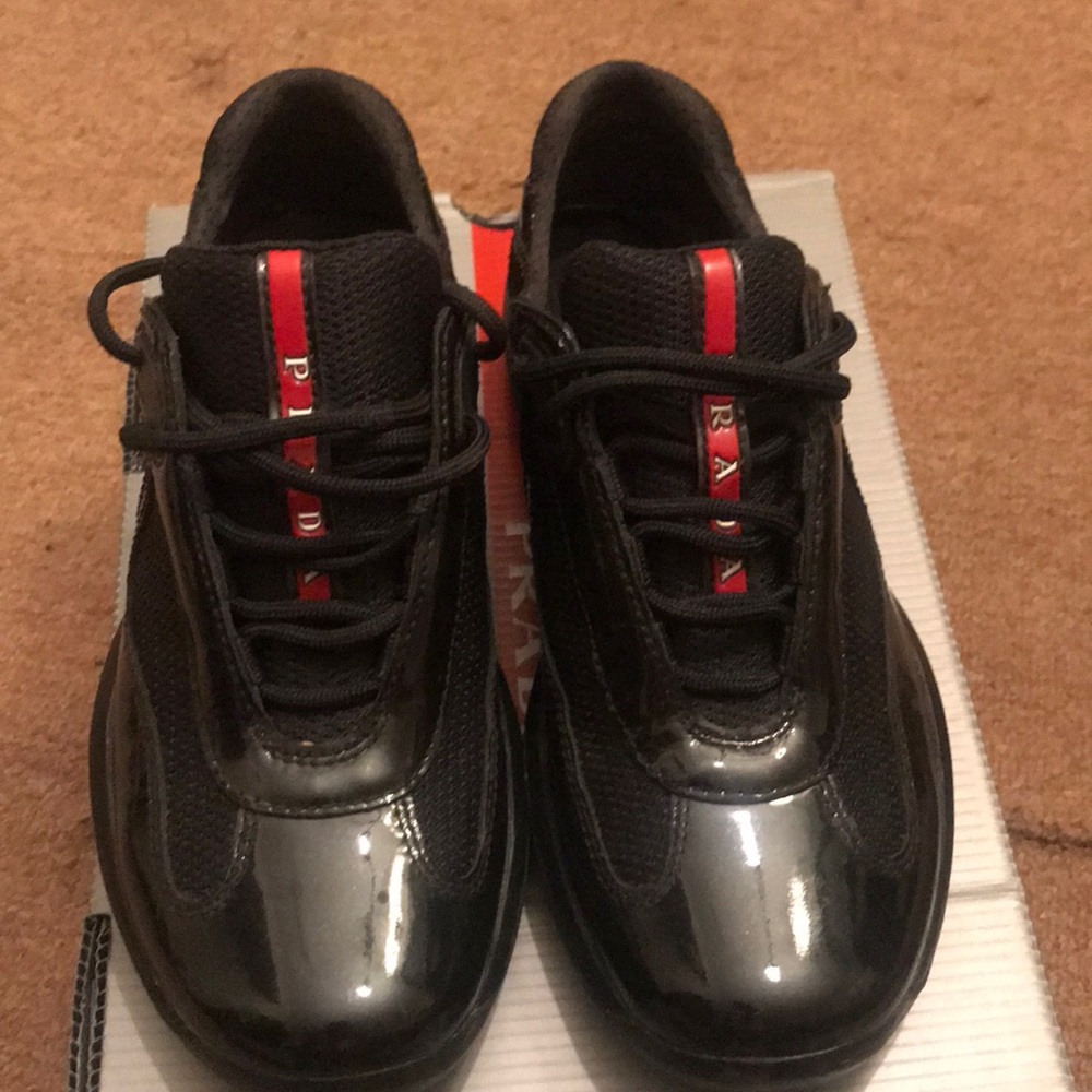 AUTHENTIC ‼️ patent leather Prada sneakers