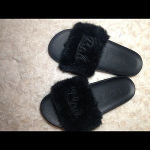 Pink Fur Slides