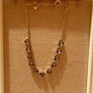 Stella and dot block and silver chunky necklace