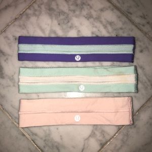 Lululemon Fly Away Tamer headband pack of 3