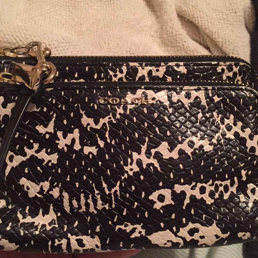 Coach Snake Skin Wristlet