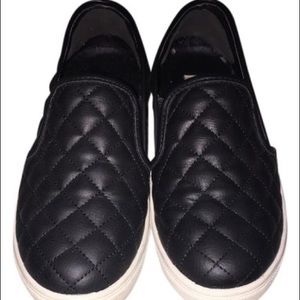 Steve Madden Quilted Leather Slip On Sneakers