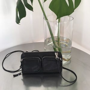 MZ Wallace Crossbody Black Leather Wallet - Henry